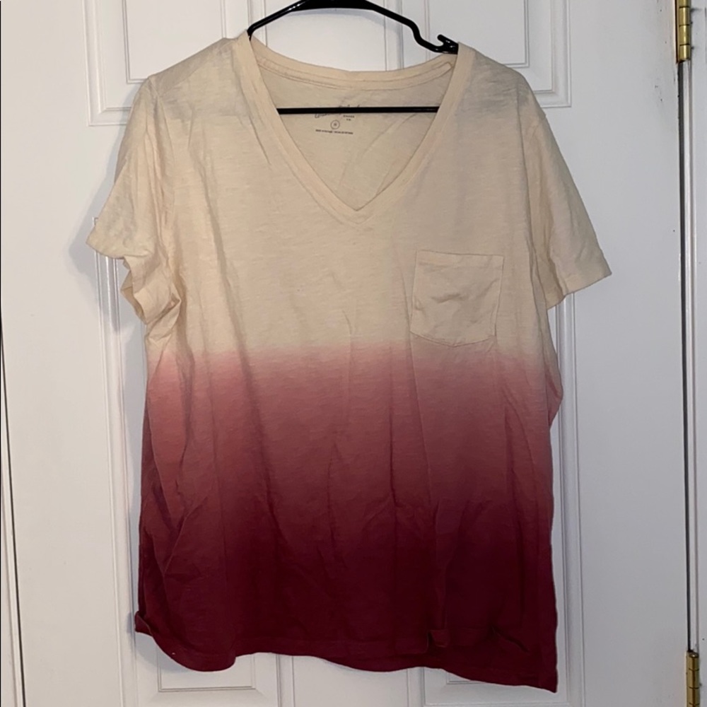 Pink and white ombre tshirt